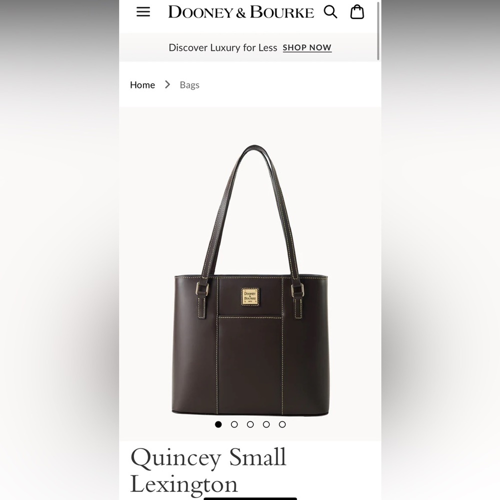 Dooney & Bourke Brown Quincey Small Lexington Tote